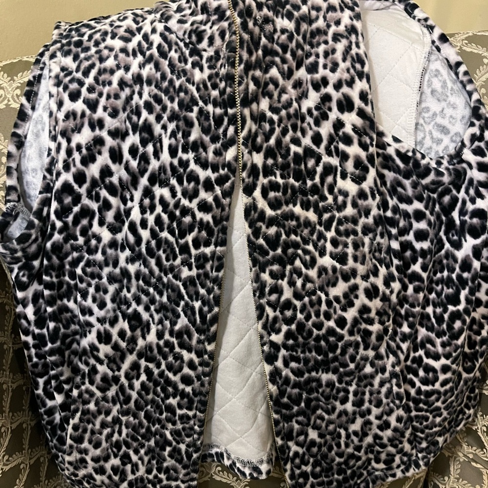 Leopard Print Faux Fur Vest